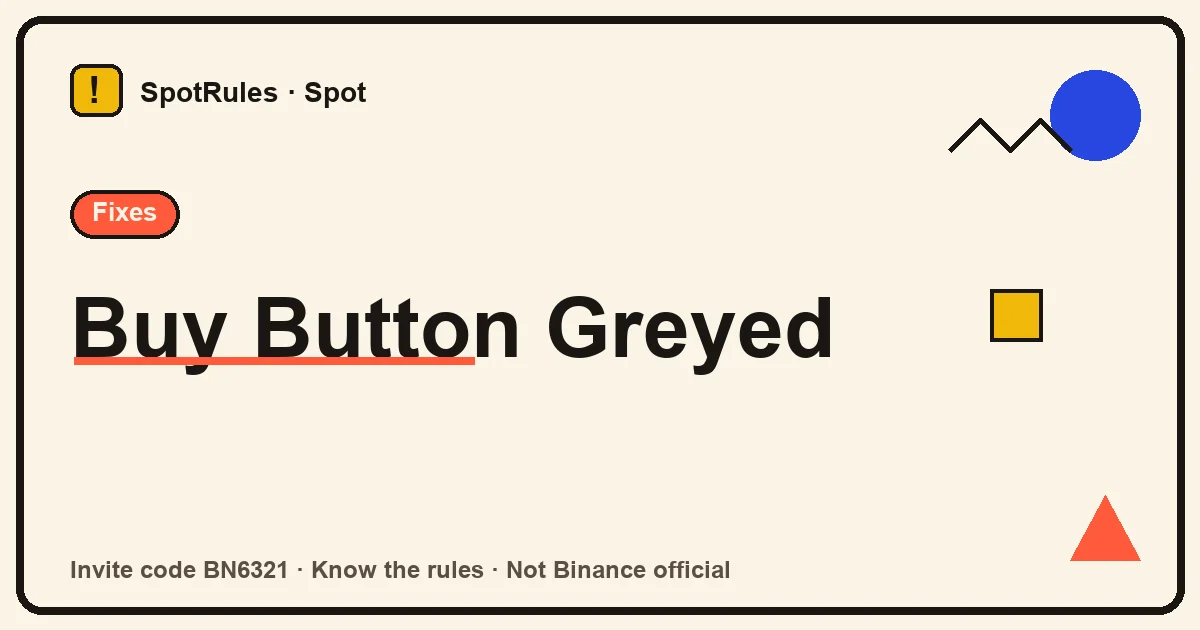 Order panel with the buy button greyed out and unclickable, a line of minimum-order notice text beside it