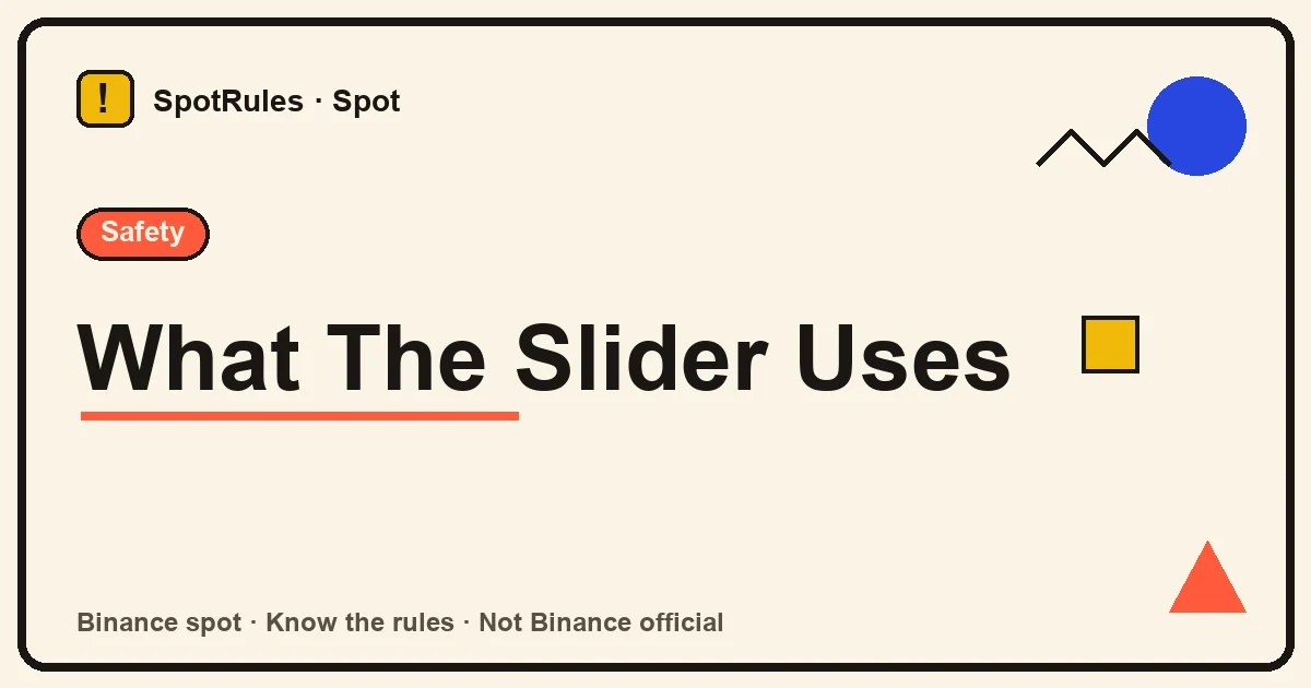 Article cover: cream Memphis-style graphic with a red Safety tag and the headline What The Slider Uses